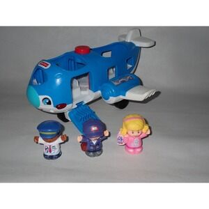 Fisher Price Little People Airplane w/ Figures Pilot Mailman Travel Together